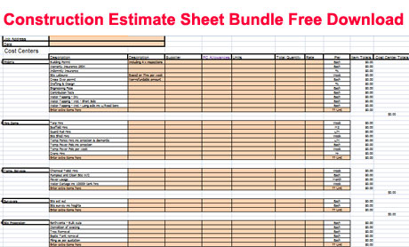 Prelim's Estimate Sheet