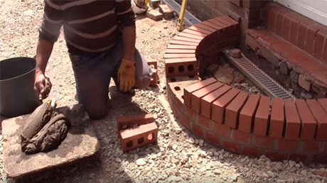Curved Brick Step Tutorial - How to Build a Curved Brick Step