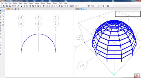 Modeling of Dome Frame Structure