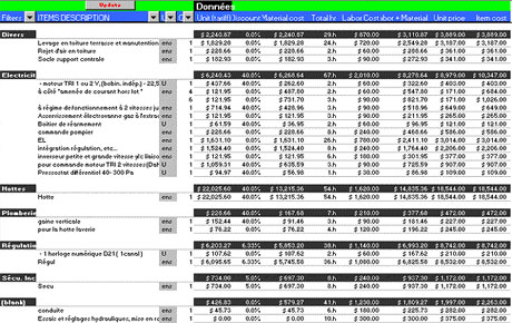 Download Estimate breakdown of the works - Excel Template