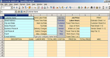 Free landscape estimate worksheet