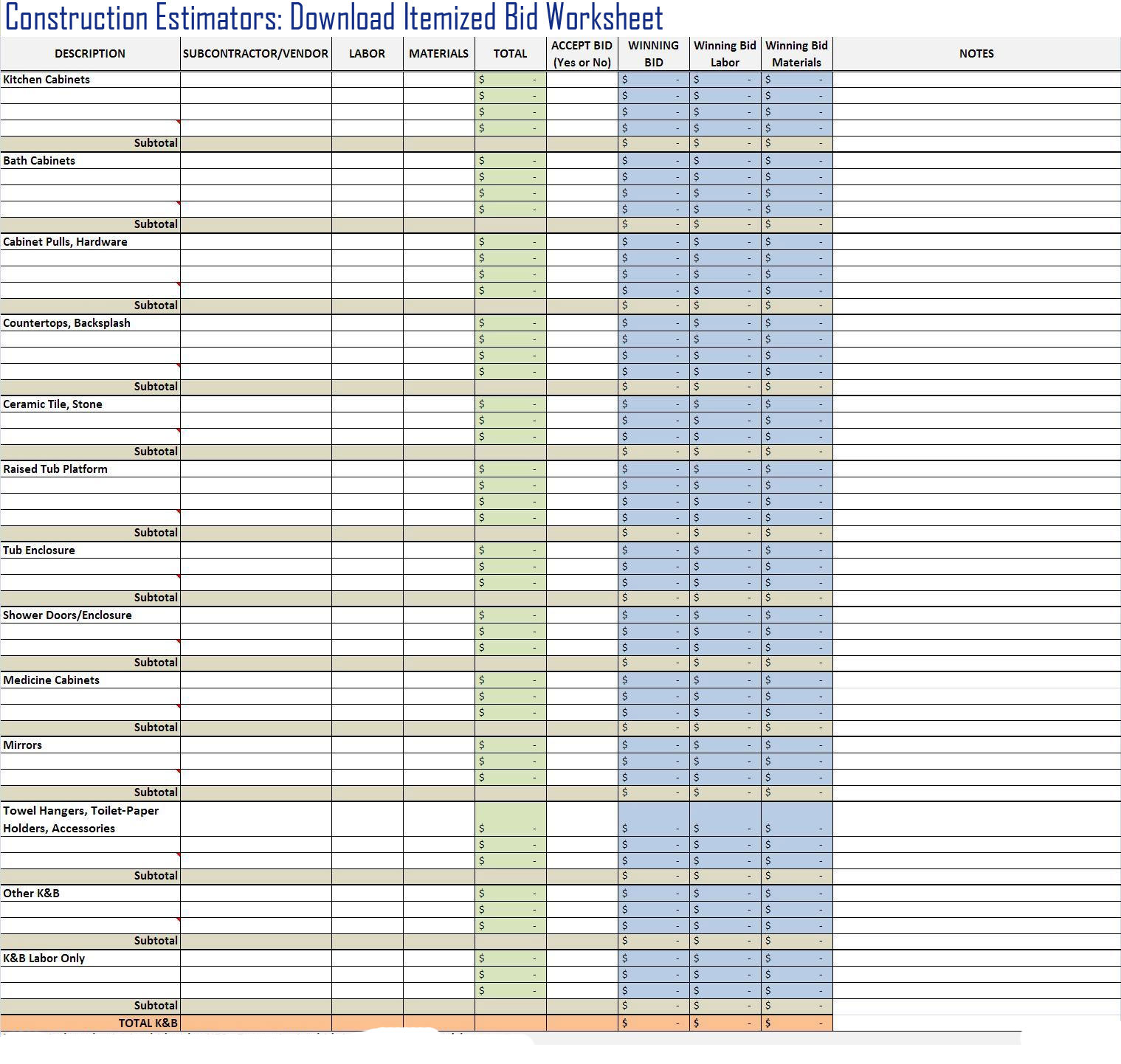 free-download-itemized-construction-bid-worksheet-template