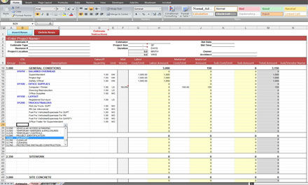 Download Construction Work Estimate Template In EXCEL for FREE