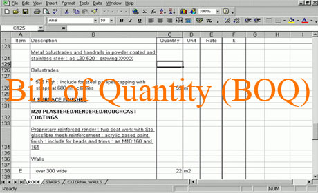 Learn to Calculate Bill Of Quantity (BOQ), Bill of Quantity Types