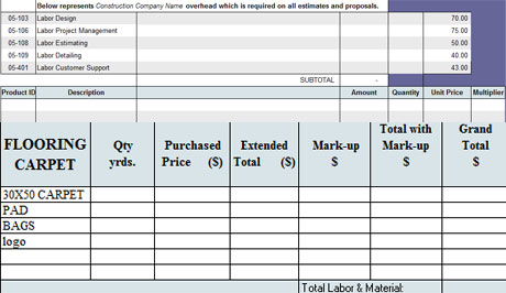 Download Construction Estimate Template for free