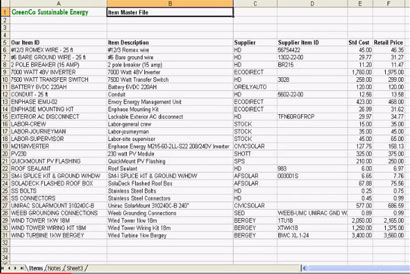 Excel Construction Estimating Demo