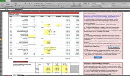 General Construction Estimate Template Download