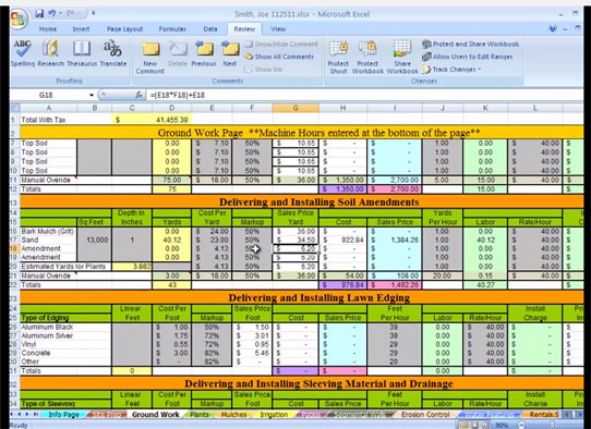 How to estimate Ground Work - Landscape Estimator