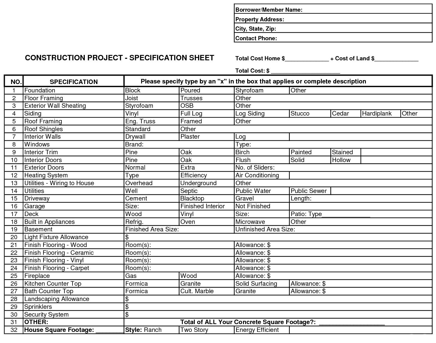 new-home-construction-project-specification-sheet-template-download