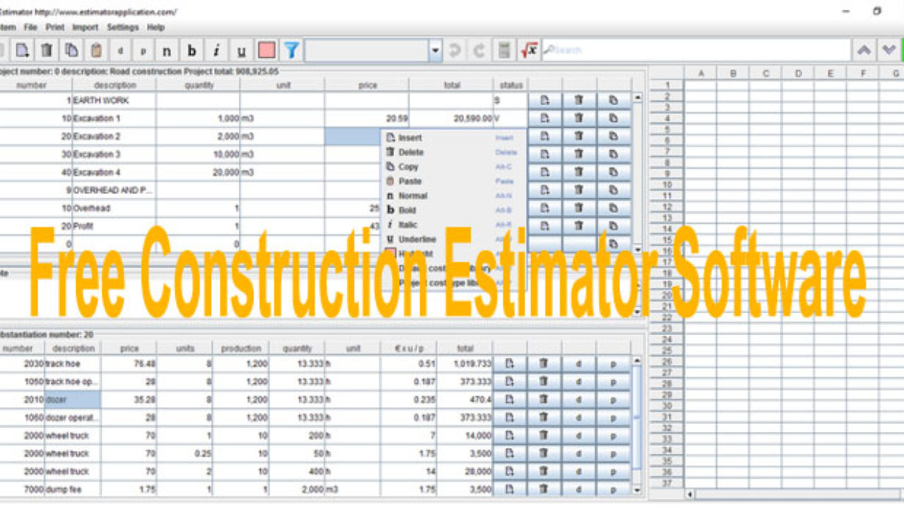 Construction Estimating Software