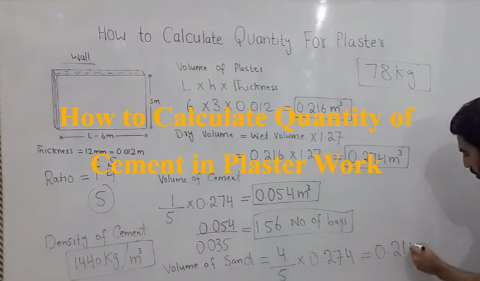 calculating cement and sand