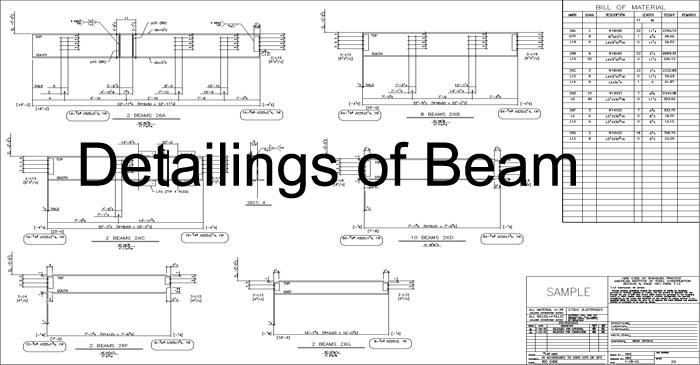 Detailing of beams