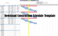 construction schedule template