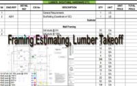 framing takeoff lumber estimate