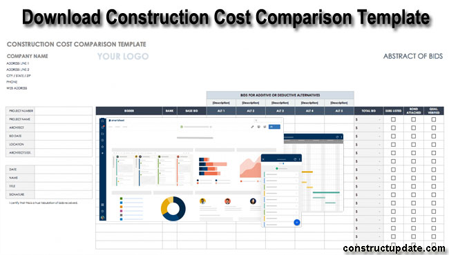 Construction Cost Comparison Template download