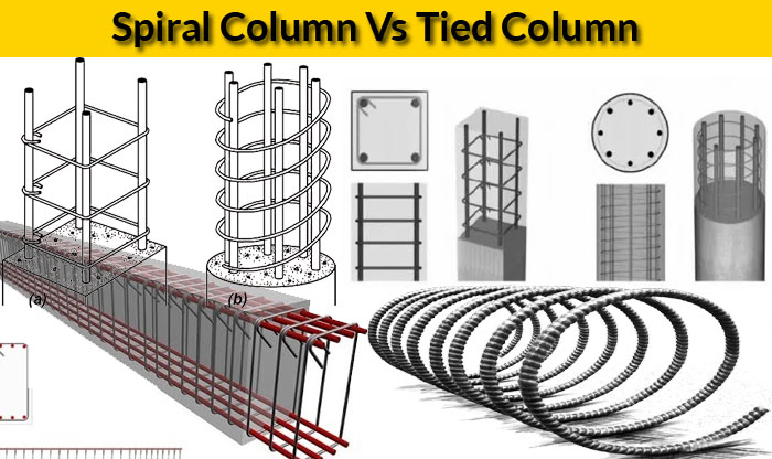 spiral column vs tied column