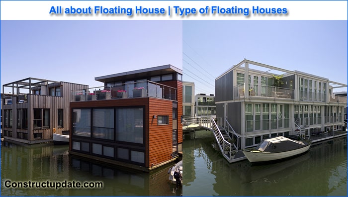 floating houses and buildings