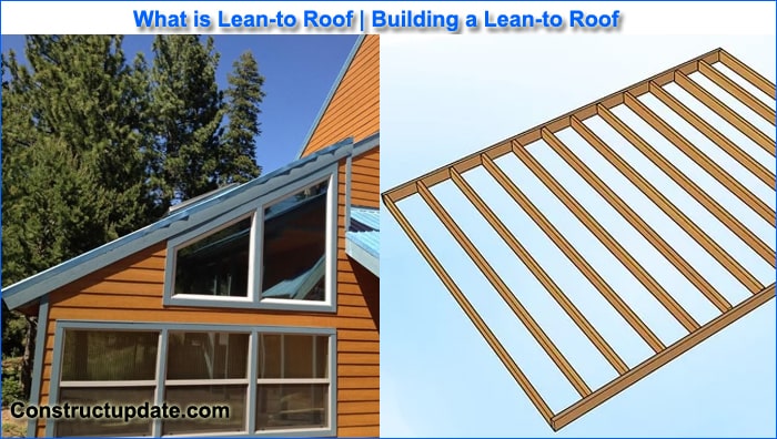 lean-to roof structure