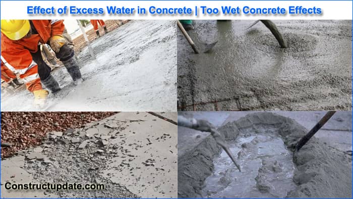 too wet concrete